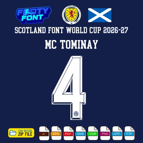 Scotland Font World Cup 2026 Footyfont