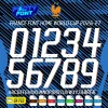 France Font World Cup 2026 Home showing the complete alphabet and slanted white numbers.