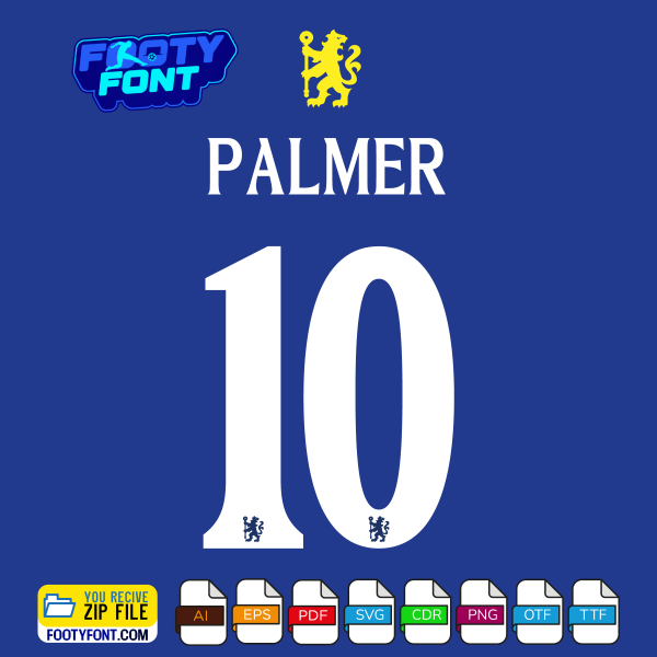 Chelsea FC 2026-27 Font Vector | footyfont